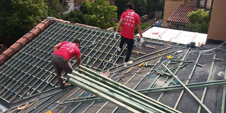 楼顶翻新干挂瓦面